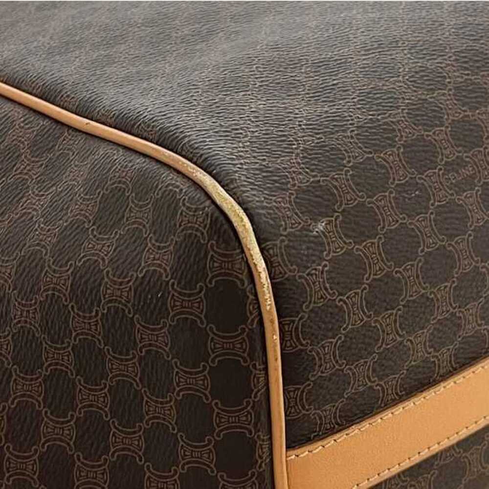 Celine Tote Bag Brown Beige Macadam Leather Shoulder Logo Business - Picture 5 of 9